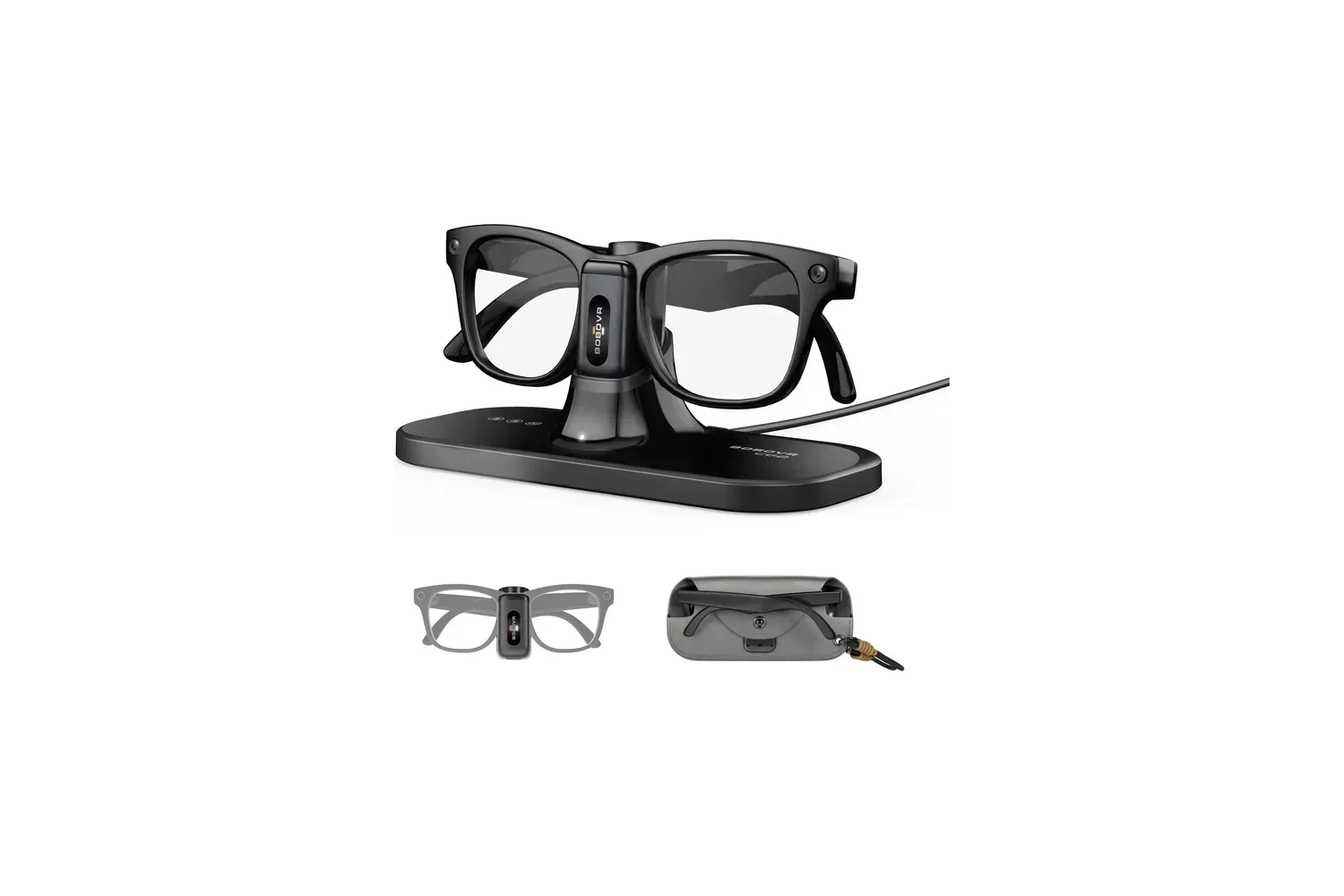 BOBOVR CG2 – תחנת טעינה חכמה 3-ב-1 למשקפי AI (Ray-Ban Meta / Oakley Meta) (BOBOVR CG2 Ray-Ban Meta / Oakley Meta)